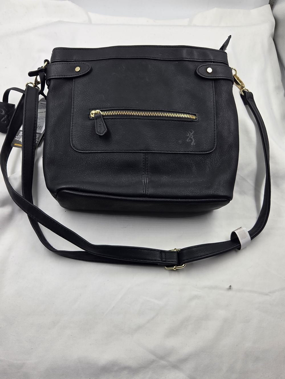 NWT Browning Catina Concealed Carry Black Faux Leather Cross Body Purse New